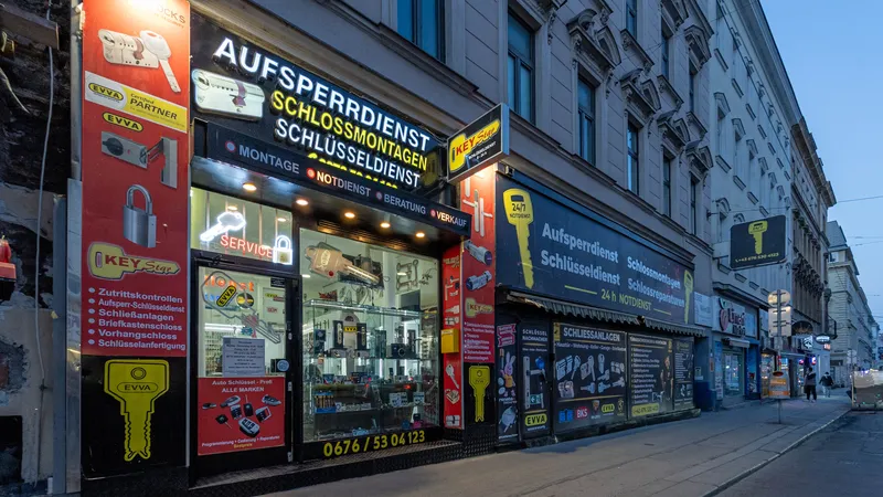 KeyStar Schlüsseldienst Geschäftslokal Wien — Wallensteinstraße 3, 1200 Wien