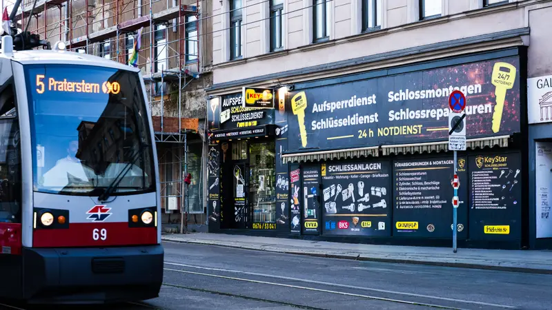 Schlüsseldienst-Sofort Schlüsseldienst Geschäftslokal Wien – Wallensteinstraße 3